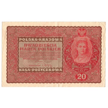 20 marek polskich (PKKP) 1919, stan 3, II serja FB