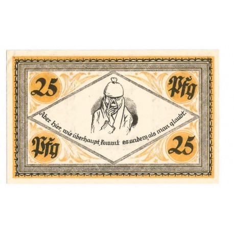 25 Pf banknot zastępczy Stolzenau an der Weser 1921