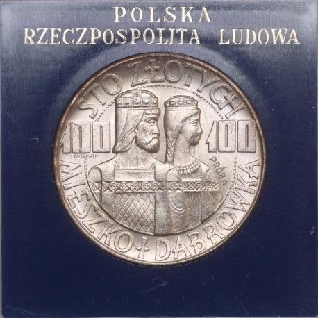 100 zł, Mieszko i Dąbrówka (półpostacie), próba 1966