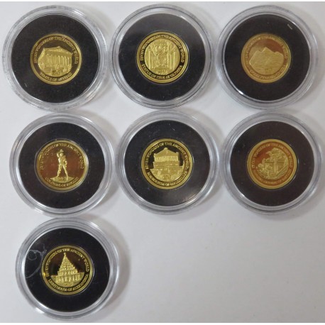 Złoto Au999 Najmniejsze monety świata 7 x 10 dolarów - Wyspy Salomona
