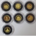 Złoto Au999 Najmniejsze monety świata 7 x 10 dolarów - Wyspy Salomona