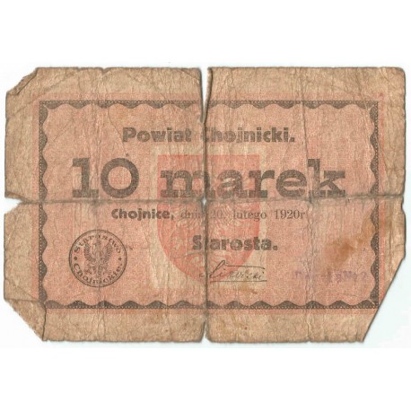 Powiat Chojnicki, Chojnice, 10 marek 1920, stan 5-