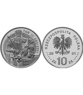 10 zł, Jan III Sobieski - półpostać, rok 2001