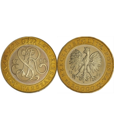 20.000 zł, 225 lat Mennicy Warszawskiej