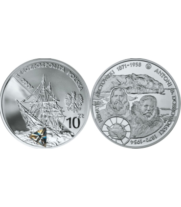 10 zł, Henryk Arctowski i Antoni B. Dobrowolski - Polscy podróżnicy i badacze