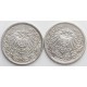 Niemcy, 2 x 1/2 marki, 1906 i 1918