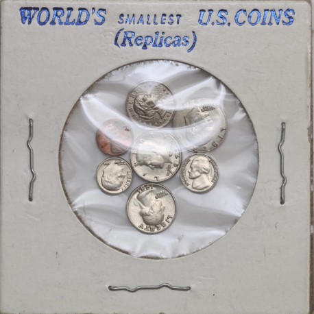 USA miniaturowe repliki 7 popularnych monet amerykańskich