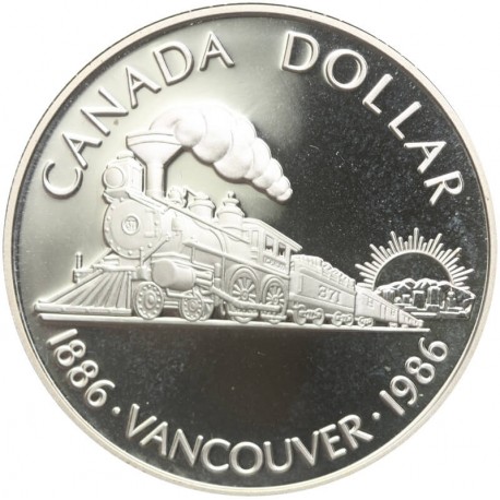 Kanada 1 dolar - Pacific Express 1986 r. + certyfikat