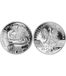 20 zł, Jaszczurka zielona - zwierzęta świata, 2008