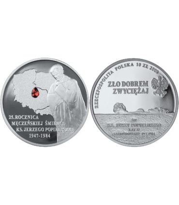 10 zł, 25 rocznica męczeńskiej śmierci księdza Jerzego Popiełuszki (Popiełuszko)