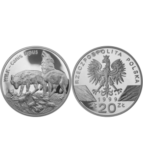 20 zł, Wilk (łac. Canis lupus), Wilki