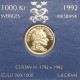 Szwecja 1000 koron, 1992, złoto Au900, 5.8g, król Gustaw III