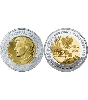 10 zł, Tadeusz Gajcy, 65. rocznica Powstania Warszawskiego poeci, 2009