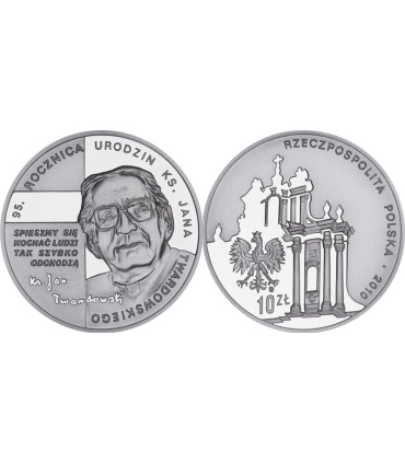10 zł, 95. rocznica urodzin ks. Jana Twardowskiego
