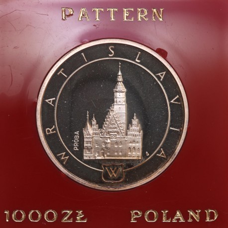 1.000 zł, Wrocław (Wratislavia) - próba, 1987