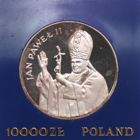10.000 zł Jan Paweł 2, 1987, kolekcjonerska w kapslu