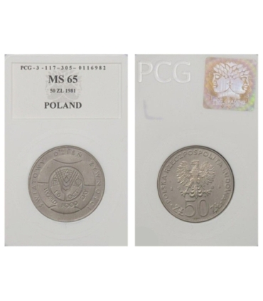 50 zł, FAO - Światowy Dzień Żywności, MS65