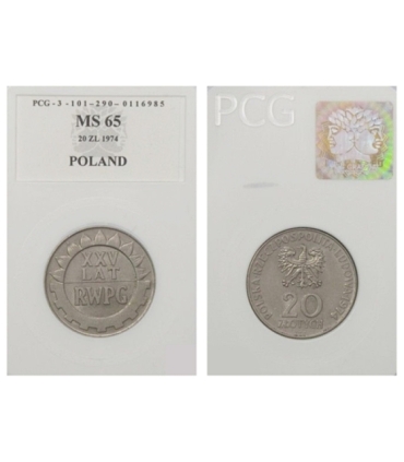 20 zł, XXV Lat RWPG, MS65