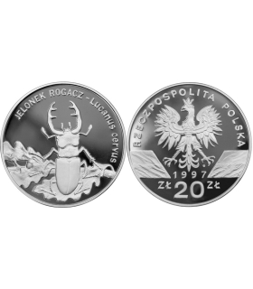 20 zł, Jelonek Rogacz (łac. Lucanus cervus)