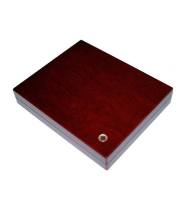 Mahoniowa kaseta do 60 monet w holderach lub kapslach quadrum
