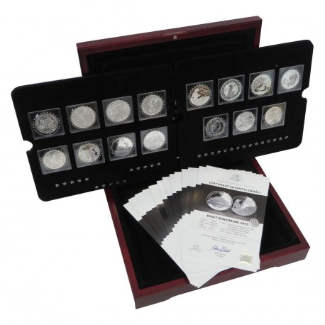 Fabulous 15 Silver Collection 2015, 15 srebrnych monet 2015 + kaseta + certyfikaty