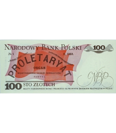 100 zł, Ludwik Waryński, 1986
