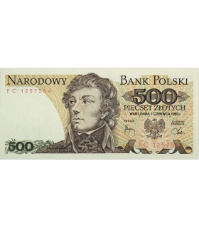 500 zł, Tadeusz Kościuszko, 1982