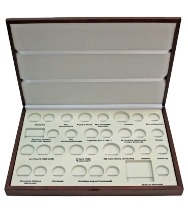 Kaseta do przechowywania monet srebrnych i 2zł GN z roku 2005