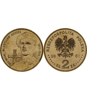 2 zł GN, Generał Broni Władysław Anders - monety okolicznościowe 2 zł