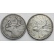 Kanada, Lot: 2 x 25 centów, srebro, 1937, 1968