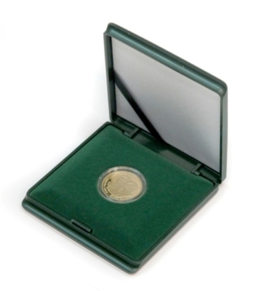 Oryginalne zielone etui NBP na pojedynczą monetę 100 zł w kapslu