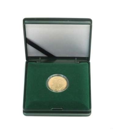 Oryginalne zielone etui NBP na pojedynczą monetę 100 zł w kapslu