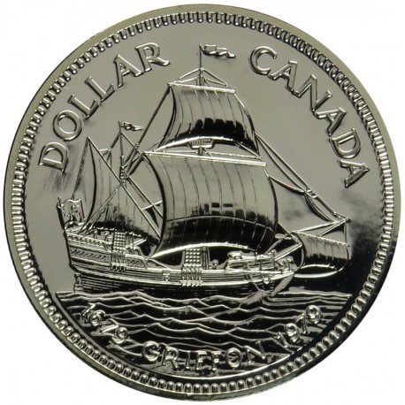 Kanada, 1 dolar 1979, Żaglowiec Gryf, certyfikat, stan 1