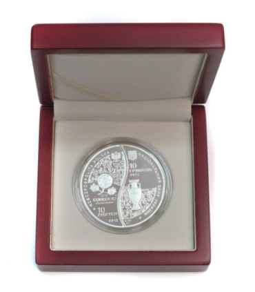 10 złotych + 10 hrywien wspólny polsko-ukraiński zestaw monet na Euro 2012