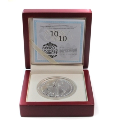 10 złotych + 10 hrywien wspólny polsko-ukraiński zestaw monet na Euro 2012