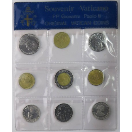 Zestaw 9 monet w etui, Watykan Jan Paweł II