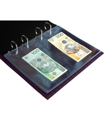 Album do banknotów OPTIMA firmy Leuchtturm, bordo