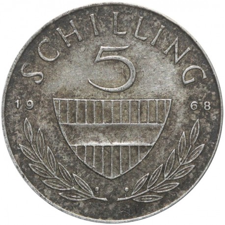 Holandia, 5 szylingów 1968, srebro, stan 3