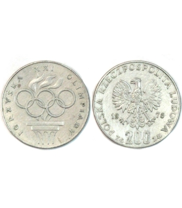200 zł, srebrna moneta XXI Igrzyska Olimpiady 1976 Montreal