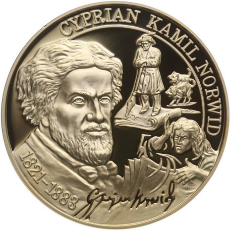 Medal, Wielcy Polacy, Cyprian Kamil Norwid 1821 - 1883