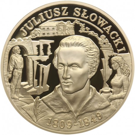 Medal, Wielcy Polacy, Juliusz Słowacki 1809 - 1849