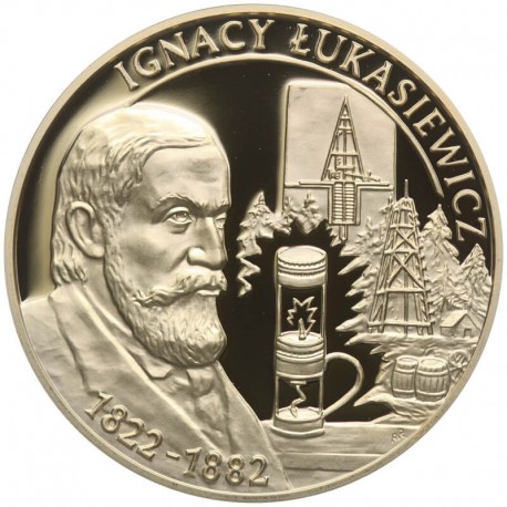 Medal, Wielcy Polacy, Ignacy Łukasiewicz 1822 - 1882