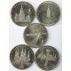 Rosja, Zestaw 5 x 1 Rubel ZSRR 1980