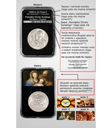 10000 zł, Jan Paweł II, 25 lat pontyfikatu, Pamiątka Komunii Św.