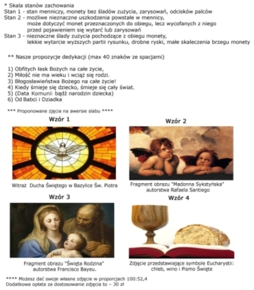 10000 zł, Jan Paweł II, 25 lat pontyfikatu, Pamiątka Komunii Św.