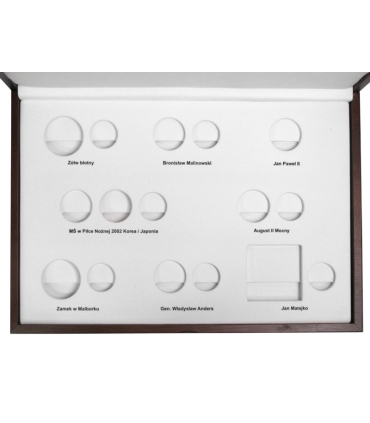 Kaseta do przechowywania monet srebrnych i 2zł GN z roku 2002