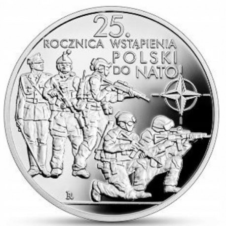 10 zł 25. rocznica wstąpienia Polski do NATO, 2024, Srebro Ag925