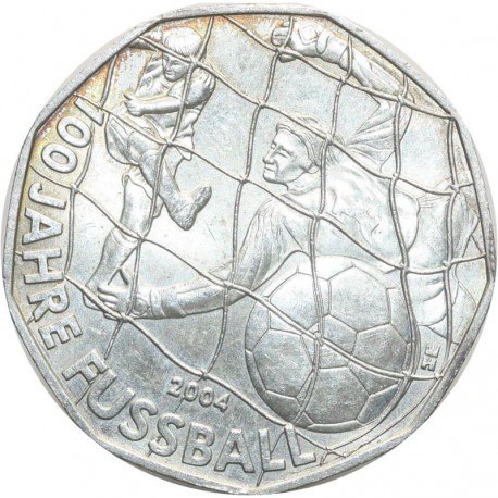Austria 5 euro, 2004 100-lecie piłki nożnej