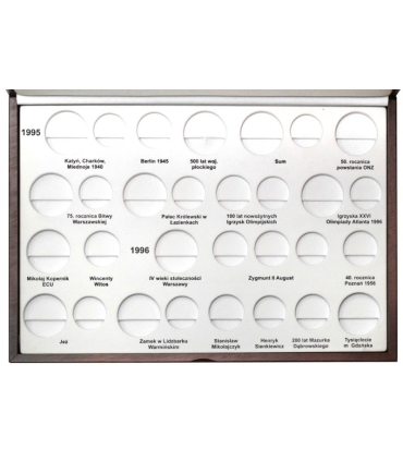 Kaseta do przechowywania monet srebrnych i 2zł GN z lat 1995-96