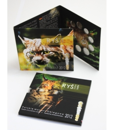 Zestaw polskich monet obiegowych 2012